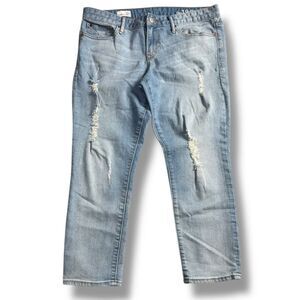 Gap 1969 Always Skinny Distressed Jeans Women’s Petite Size 32P Vintage Wash